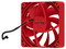 Kit De 4 Ventiladores HYTE FA12, 120mm, Color Rojo.