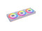 Kit de 3 Ventiladores Lian Li UNI FAN CL, 120mm, RGB, Hasta 2100 RPM, Aspas Invertidas, Con Controlador, Inalámbricos, Color Blanco.