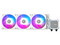 Enfriamiento líquido MSI MAG CORELIQUID A13 360 White, ARGB, radiador de 360mm, 3 ventiladores, color blanco.
