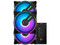 Kit de 3 Ventiladores Munfrost He-Lix, 120mm, 1100 RPM, ARGB, Incluye Controlador, Color Negro.
