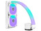 Sistema de Enfriamiento Líquido Munfrost Moon River de 240 mm, Velocidad de 2400 RPM, Iluminación ARGB, Pantalla Digital de Temperatura, Color Blanco.