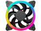 Ventilador Oceltot OGF01, 120mm, iluminación RGB. Color Negro. Bulk (a granel sin empaque).