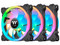 Kit de 3 Ventiladores Thermaltake SWAFAN 12 RGB, 120mm, control de iluminación.
