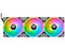 Kit de 3 Ventiladores Thermaltake Swafan EX12 RGB de 140mm. Color Negro.