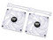Kit de 2 Ventiladores Thermaltake CT120 ARGB Sync, 120mm, Color Blanco.