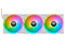 Kit de 3 Ventiladores Thermaltake SWAFAN EX14 TT Edición Premium, Iluminación LED RGB, 140mm. Color Blanco.