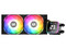 Sistema de Enfriamiento Líquido XYZ AquaPulse AIO de 240 mm, Velocidad de 2500 RPM, Iluminación ARGB, Pantalla Digital. Color Negro.