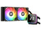 Sistema de Enfriamiento Líquido XYZ AquaPulse AIO de 240 mm, Velocidad de 2500 RPM, Iluminación ARGB, Pantalla Digital. Color Negro.