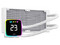 Sistema de Enfriamiento Líquido XYZ AquaPulse AIO de 240 mm, Velocidad de 2500 RPM, Iluminación ARGB, Pantalla Digital, Color Blanco.