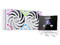 Sistema de Enfriamiento Líquido XYZ HydroTemp AIO de 240 mm, Velocidad de 2500 RPM, Iluminación ARGB, Pantalla Digital. Color Blanco.