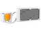 Sistema de Enfriamiento Líquido XYZ HydroView AIO de 240 mm, Velocidad de 2500 RPM, Iluminación ARGB, Pantalla Digital. Color Blanco.