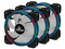 Kit de 3 ventiladores ARGB Yeyian YCF-3KFS-01, de 120mm, Incluye hub, control remoto y 2 tiras LED ARGB.