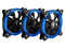 Kit de 3 ventiladores Yeyian Typhoon de 120mm, iluminación Led Azul. Color Negro.