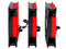 Kit de 3 Ventiladores Yeyian Typhoon con iluminación LED, 120 mm. Color Rojo.