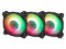 Kit de 3 Ventiladores ARGB Yeyian YTK-120AL-01 de 120mm, 1000RPM, Color Negro.