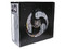 Gabinete ATX BLUE CODE con fuente de 360W, Control central LCD con reloj y termómetro de zonas, panel lateral transparente con luz y ventilación.