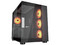 Gabinete Cougar FV150 RGB, Mid Tower, ATX, Panel de Cristal Templado, 3 Ventiladores ARGB de 120mm Incluidos, No Incluye Fuente de Poder. Color Negro.