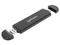 Gabinete Manhattan de SSD NVMe M.2 a USB-C y USB-A. Color Negro.