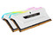 Kit de Memorias Corsair Vengeance RGB Pro SL DDR4 PC4-28800 (3600MHz), 16GB (2 x 8GB), iluminación RGB, Color Blanco.