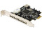 Tarjeta Controladora Manhattan, con 5 puertos USB 2.0 (4 externos y 1 interno), PCI Express x1.                       