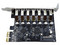 Tarjeta Controladora X-Media XM-PEX-U307, 7 Puertos USB 3.0 con PCI Express. Colores Metálico y Marina.