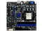 T. Madre MSI 880GMA-E45, ChipSet AMD 880G,
Soporta: Phenom II X6 y X4 de Socket AM3,
Integrado: Video ATI Radeon HD 4250, Audio HD, Red,
Memoria: DDR3 1600 (O.C.)1333/1066MHz,
Diseño ATX, Ptos: 1xPCIEX16, 2xPCIEX1