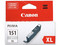 Cartucho de Tinta Canon Gris Modelo: CLI-151XL.