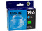 Cartucho de Tinta Epson 196 Cian, Modelo T196220-AL.