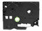 Cinta de Etiquetas Laminada Qian, Paquete con 6 Piezas, Color Negro sobre Transparente, Modelo QZE-121.