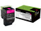 Cartucho de tóner Lexmark, Magenta, Modelo: 70C8HM0.