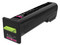 Cartucho de Tóner Lexmark Magenta, Alto Rendimiento, Modelo: 72K4XM0.