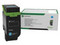 Tóner LEXMARK 75M4XC0 Cian, Rendimiento de 11,700 Páginas, Compatible con Impresoras CS632/CX635.