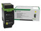 Tóner LEXMARK 75M4XY0 Amarillo, Rendimiento de 11,700 Páginas, Compatible con Impresoras CS632/CX635.