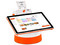 Terminal Clip Stand 2, Doble Pantalla, Wi-Fi, Bluetooth, Chip de Proximidad, Con Impresora Térmica, Android. Color Naranja.