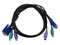 Cable D-Link con 3 conectores para teclado, ratón y monitor.