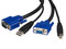 Cable KVM de 1.8m Todo en Uno VGA USB A USB B HD15 - 6ft Pies 2 en 1