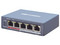 Switch Monitoreable Hikvision DS-3E1105P-EI de 4 Puertos 10/100 Mbps PoE+ y 1 Puerto RJ45 Uplink, PoE Hasta 250 Metros, Conexión Remota desde Hik-ProConnect.