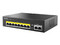 Switch Netis P110C de 8 puertos PoE 10/100Mbps y 2 puertos Uplink 10/100Mbps, 120W. Color Negro.