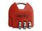 Candado de Combinación Ajustable Phillips, no requiere llave, Color Rojo.