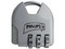 Candado de Combinación Ajustable Phillips, no requiere llave, Color gris.