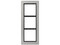 Panel frontal para 3 módulos con material de acero inoxidable y protección IP65/IK07, compatible con VTO4202F.