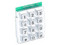 Teclado iluminado Doorking 1895-032, Para Porteros telefónicos, Color Gris.