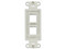 Montaje empotrado con placa de pared Decora para 2 Puertos QuickPort. Color Blanco