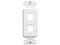 Montaje empotrado con placa de pared Decora para 2 Puertos QuickPort. Color Blanco