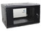 Gabinete de pared 6U Linkedpro SR1906LH3G, con puerta de cristal templado. Color Negro