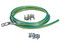 Jumper Panduit para conexión de Gabinete o Rack de telecomunicaciones a barra de tierra física, 6 AWG, 1.52 m de largo. Color Verde.
