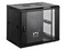 Gabinete de pared SAXXON SXR12U5412A, puerta de vidrio templado, 12UR, Color negro.
