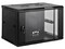 Gabinete Saxxon SX-R6U-6406S de 6U para montaje en Pared, Puerta de Vidrio Templado. Color Negro.