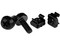 Paquete de 100 Tornillos y Tuercas Jaula Cage Nuts M6x12mm, Color: Negro.