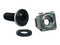 Kit Tripplite de 50 tornillos M6 y arandelas para gabinetes con orificio cuadrado.